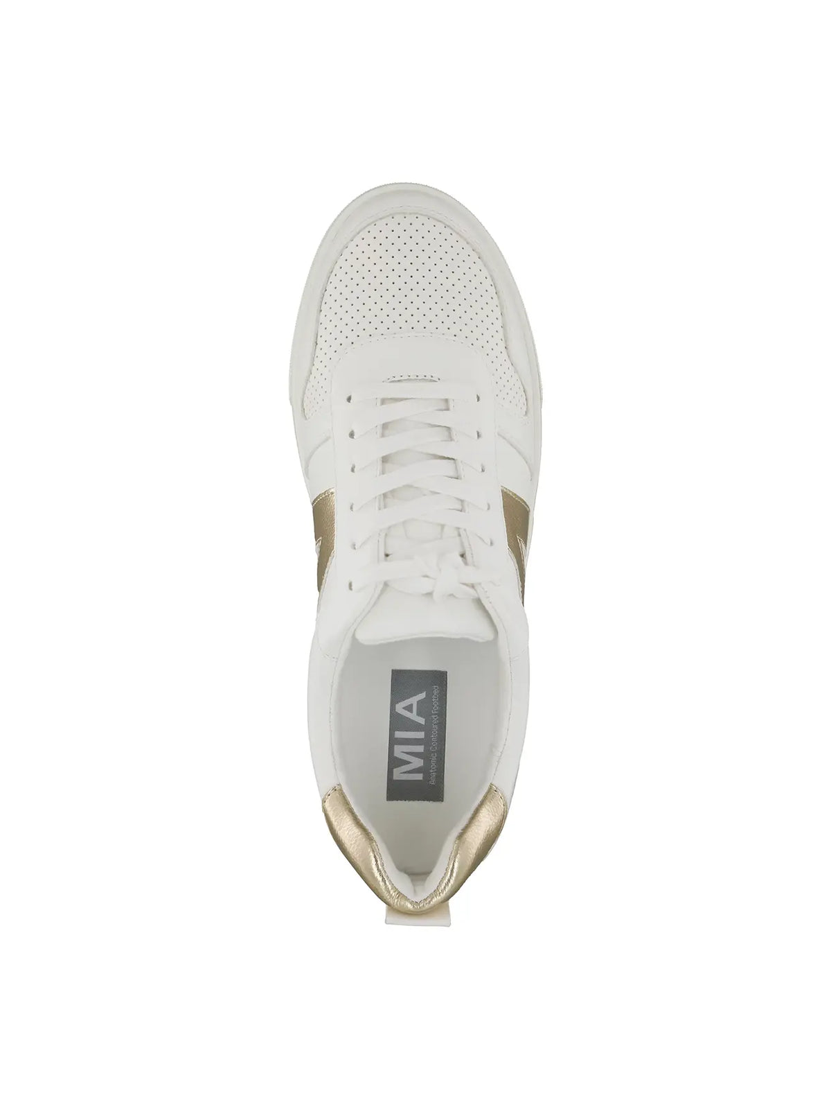 MIA Shoes Alta Color Block Sneaker White Soft Gold