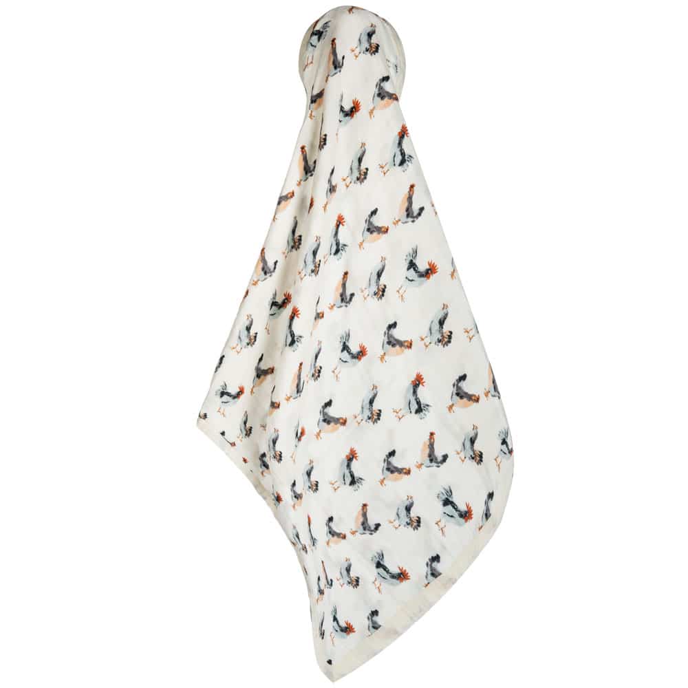Milkbarn Chicken Big Lovey Three-Layer Muslin Blanket