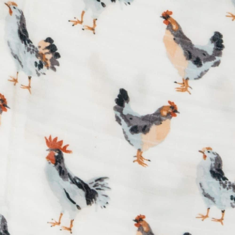 Milkbarn Chicken Big Lovey Three-Layer Muslin Blanket
