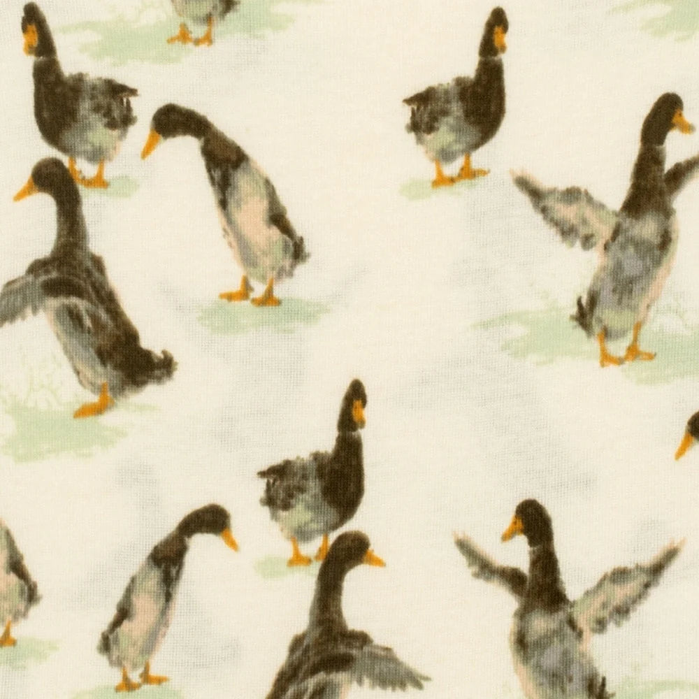 MilkBarn Ducks Big Lovey Three-Layer Muslin Blanket
