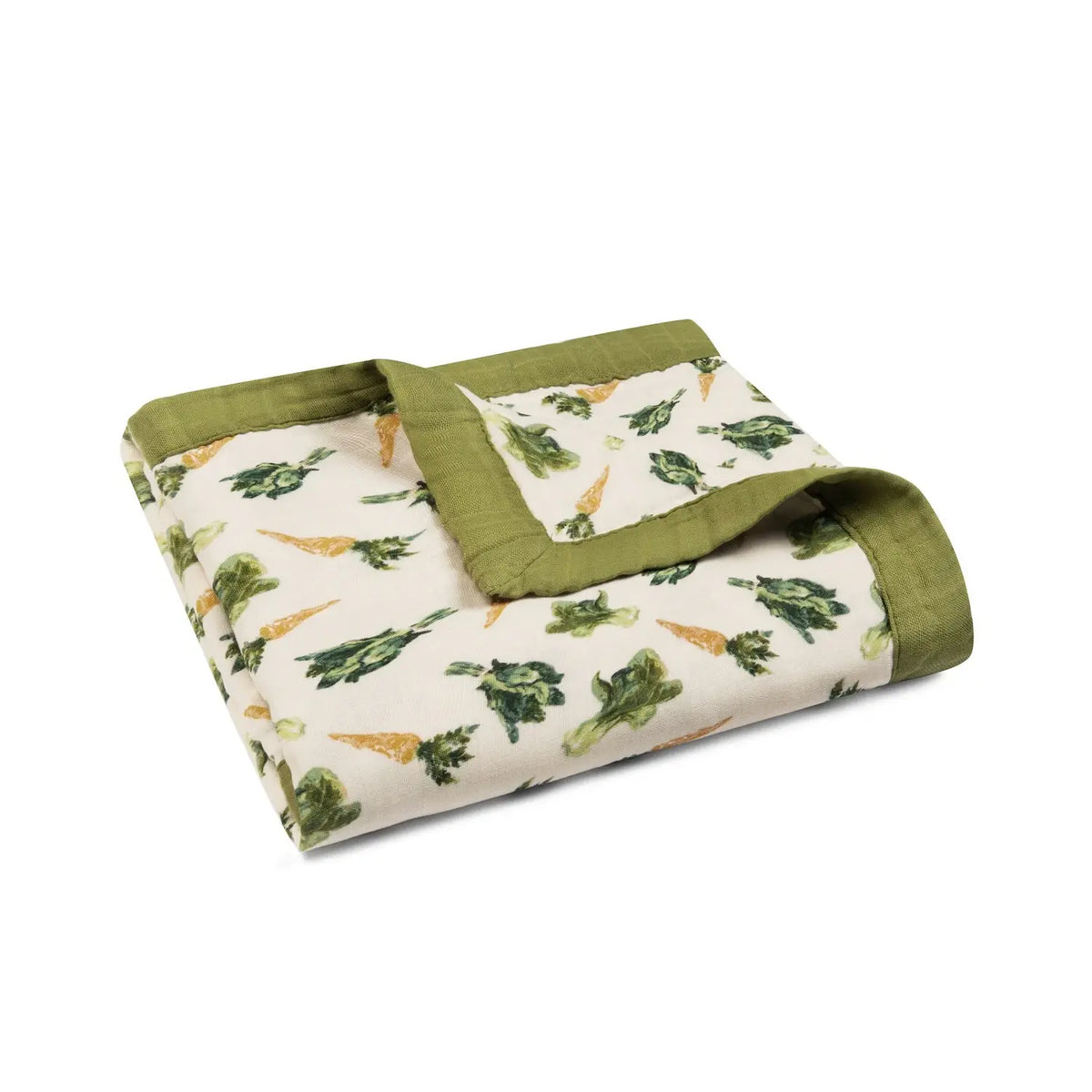 MilkBarn Fresh Veggies Big Lovey Three-Layer Muslin Blanket