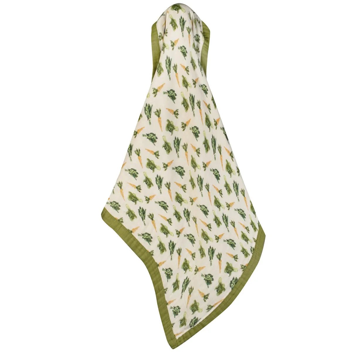 MilkBarn Fresh Veggies Big Lovey Three-Layer Muslin Blanket