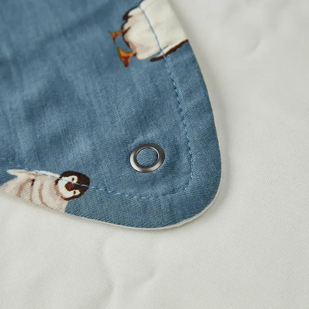 Milkbarn Organic Bamboo Kerchief Bib Penguins
