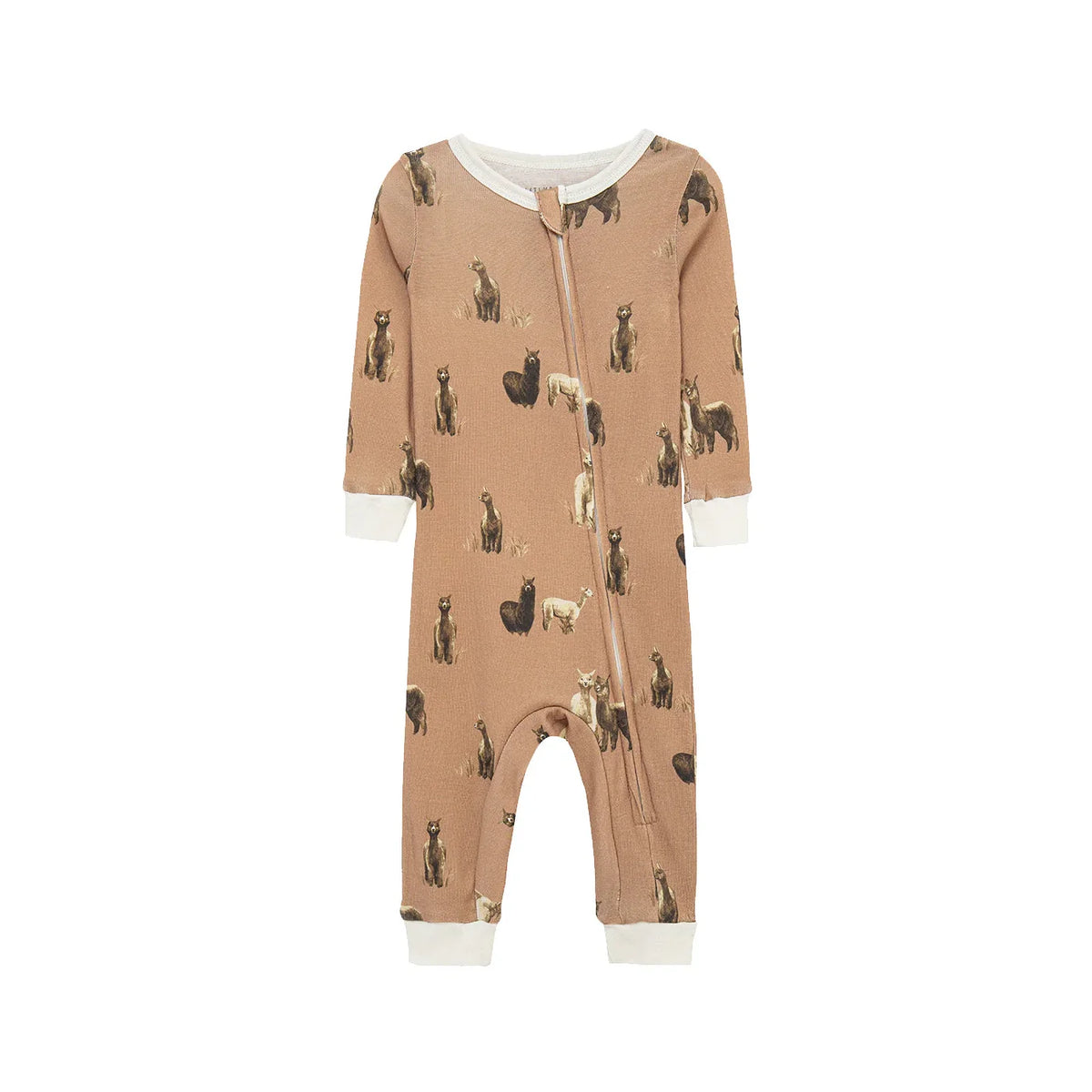Milkbarn Organic Zipper Pajama Alpaca