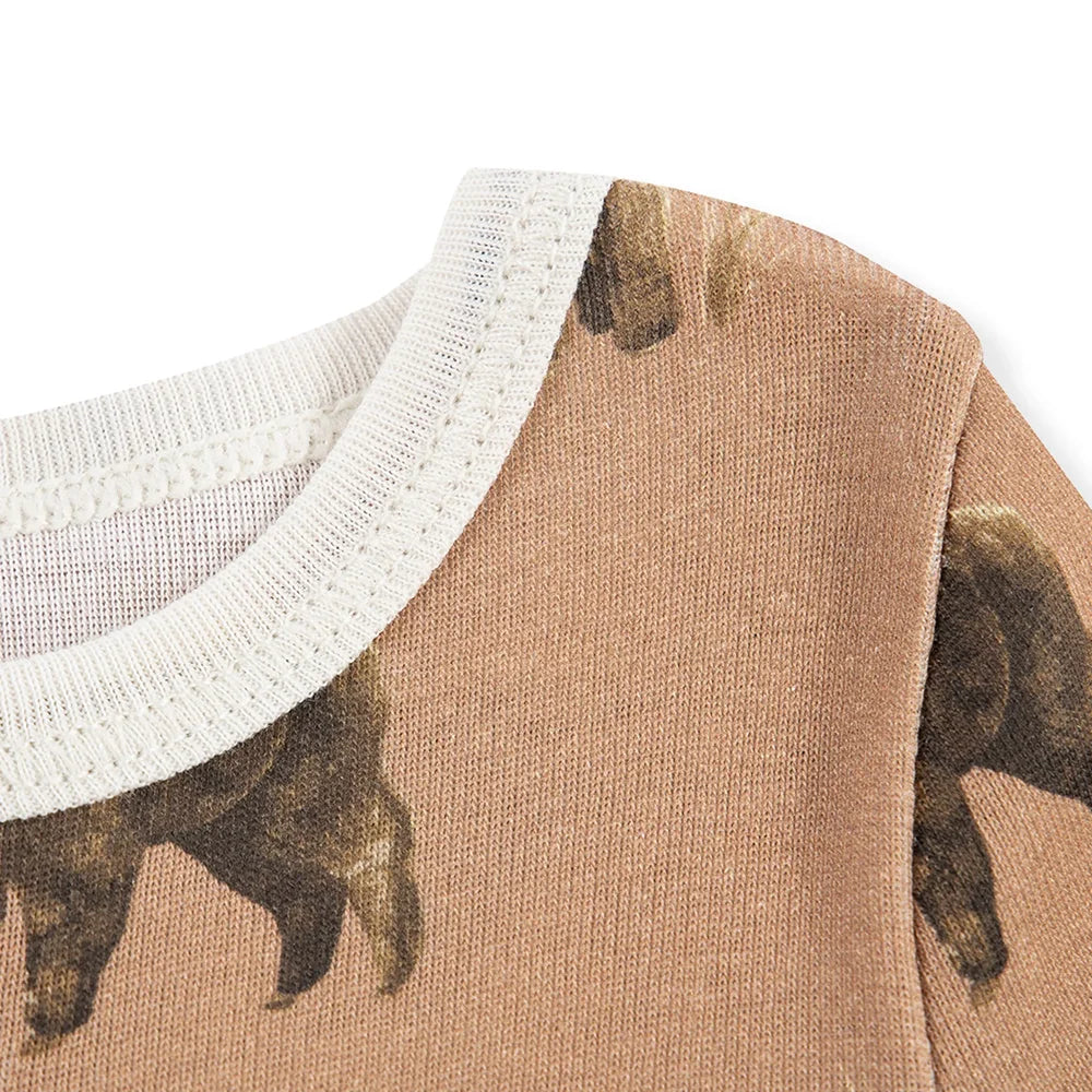 Milkbarn Organic Zipper Pajama Alpaca