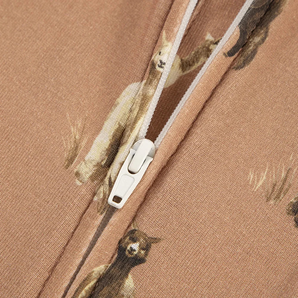 Milkbarn Organic Zipper Pajama Alpaca