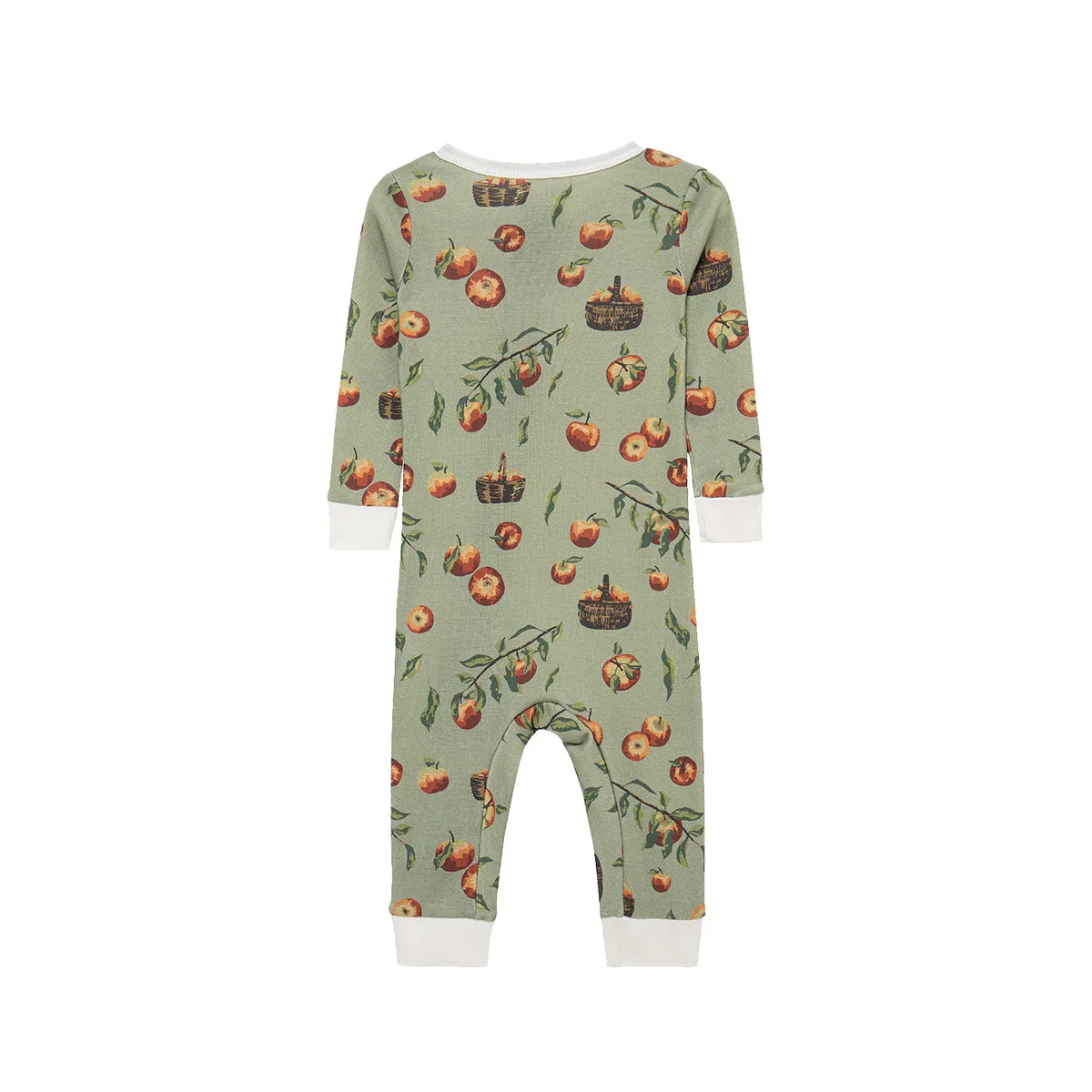 Milkbarn Organic Zipper Pajama Apple Orchard