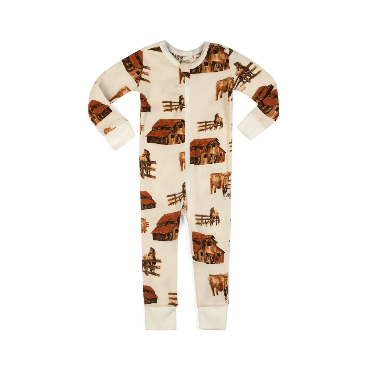 Milkbarn Organic Zipper Pajama Homestead