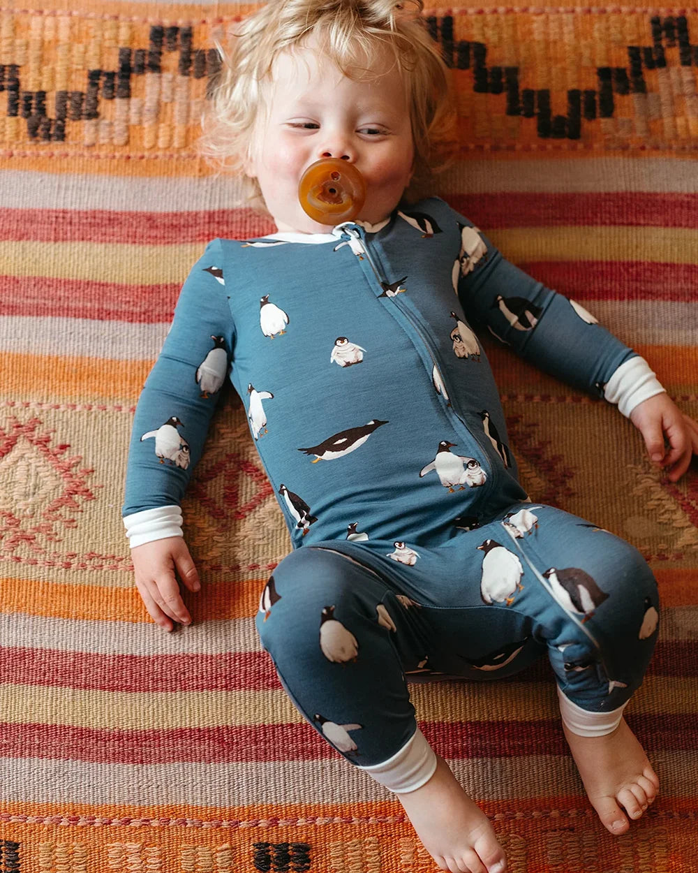 Milkbarn Organic Zipper Pajama Penguin