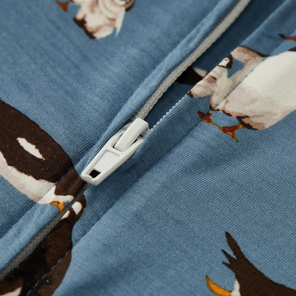 Milkbarn Organic Zipper Pajama Penguin