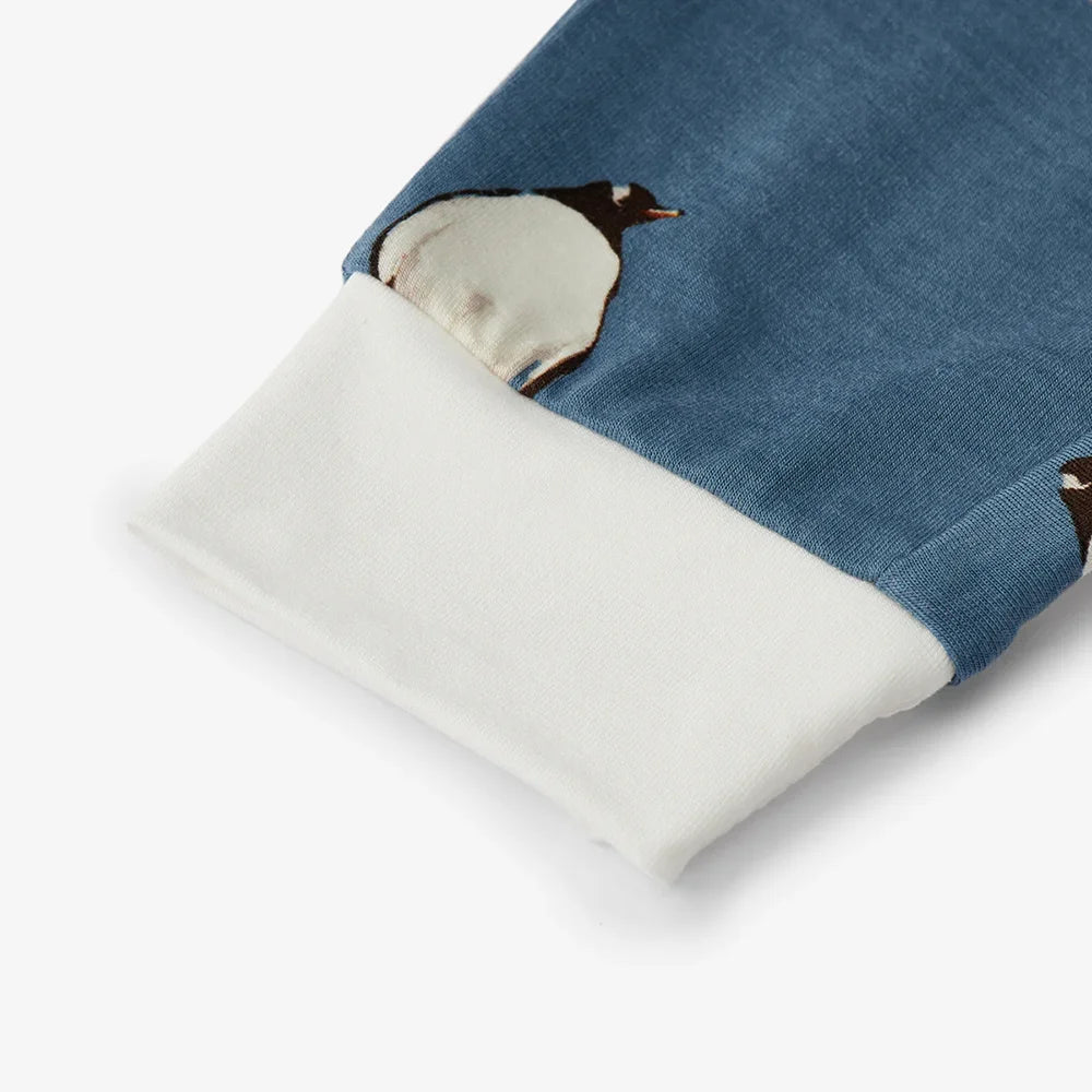 Milkbarn Organic Zipper Pajama Penguin