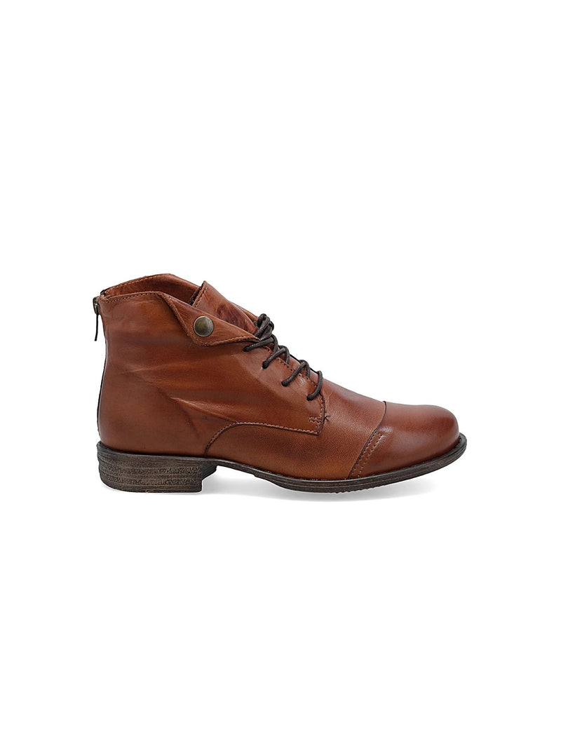 Miz Mooz Lennox Lace Up Ankle Boot in brandy 