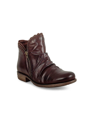 Miz Mooz Luna Side Zips Ankle Boot in brown 