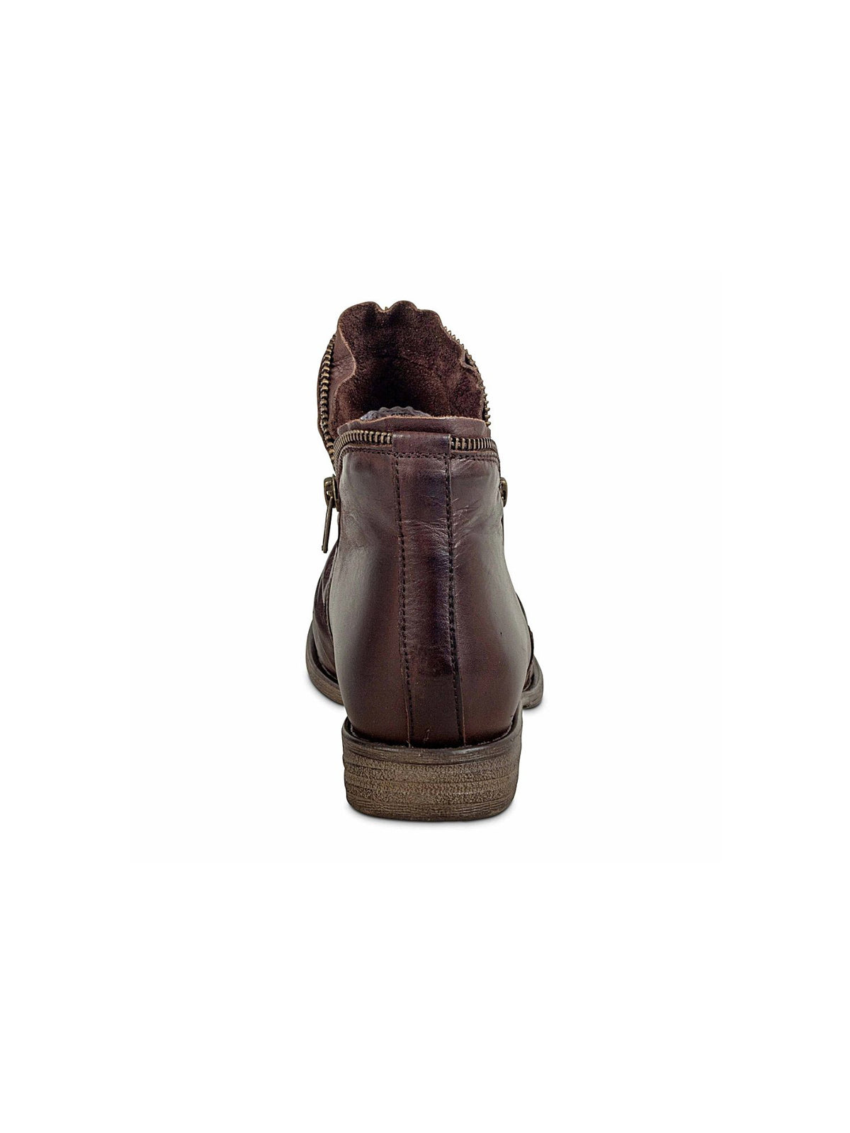 Miz Mooz Luna Side Zips Ankle Boot in brown 