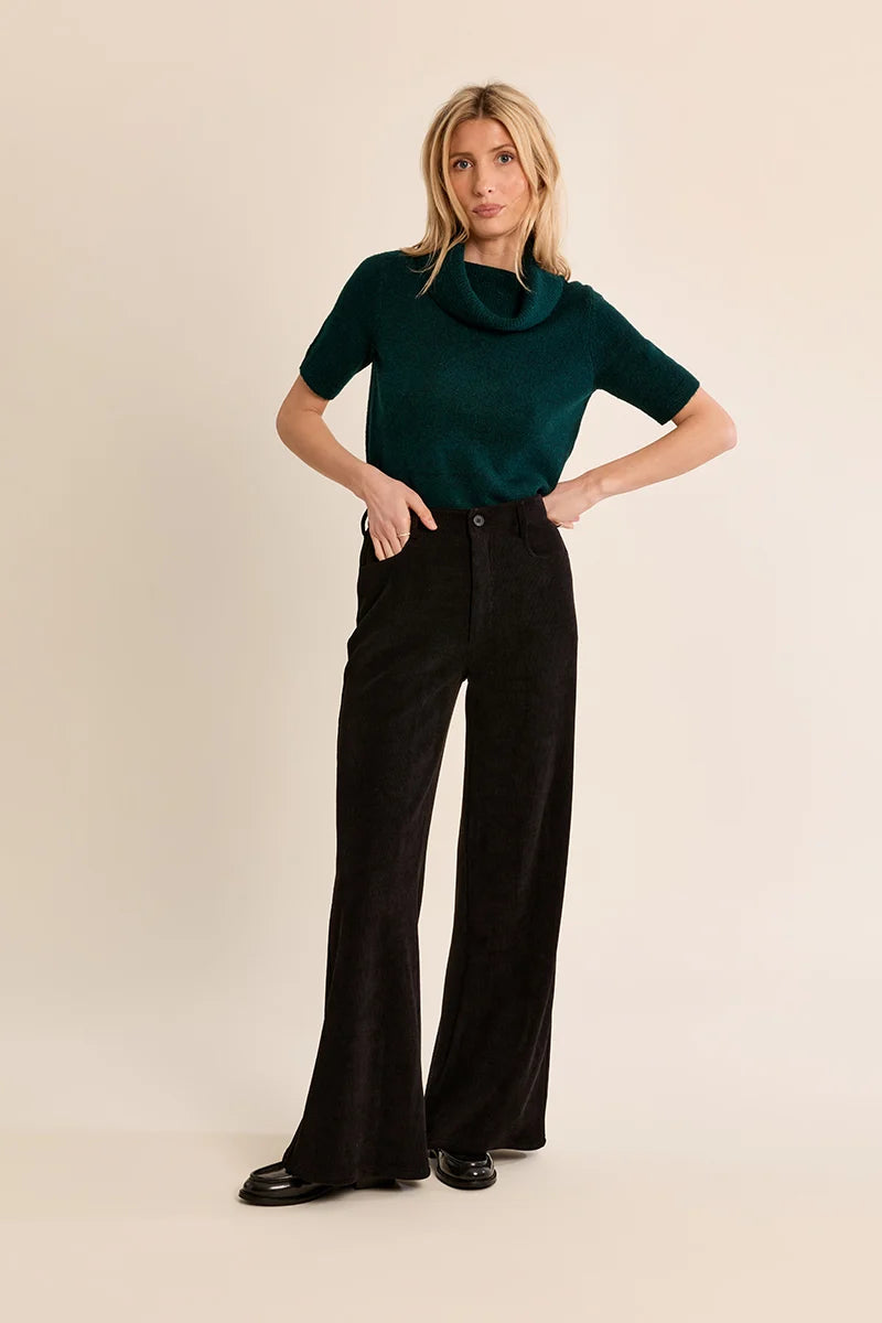 Molly Bracken Corduroy Flared Trousers black 