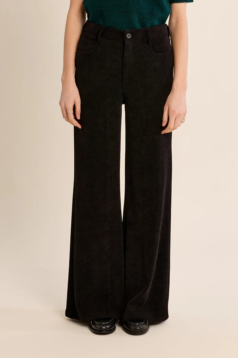 Molly Bracken Corduroy Flared Trousers black 