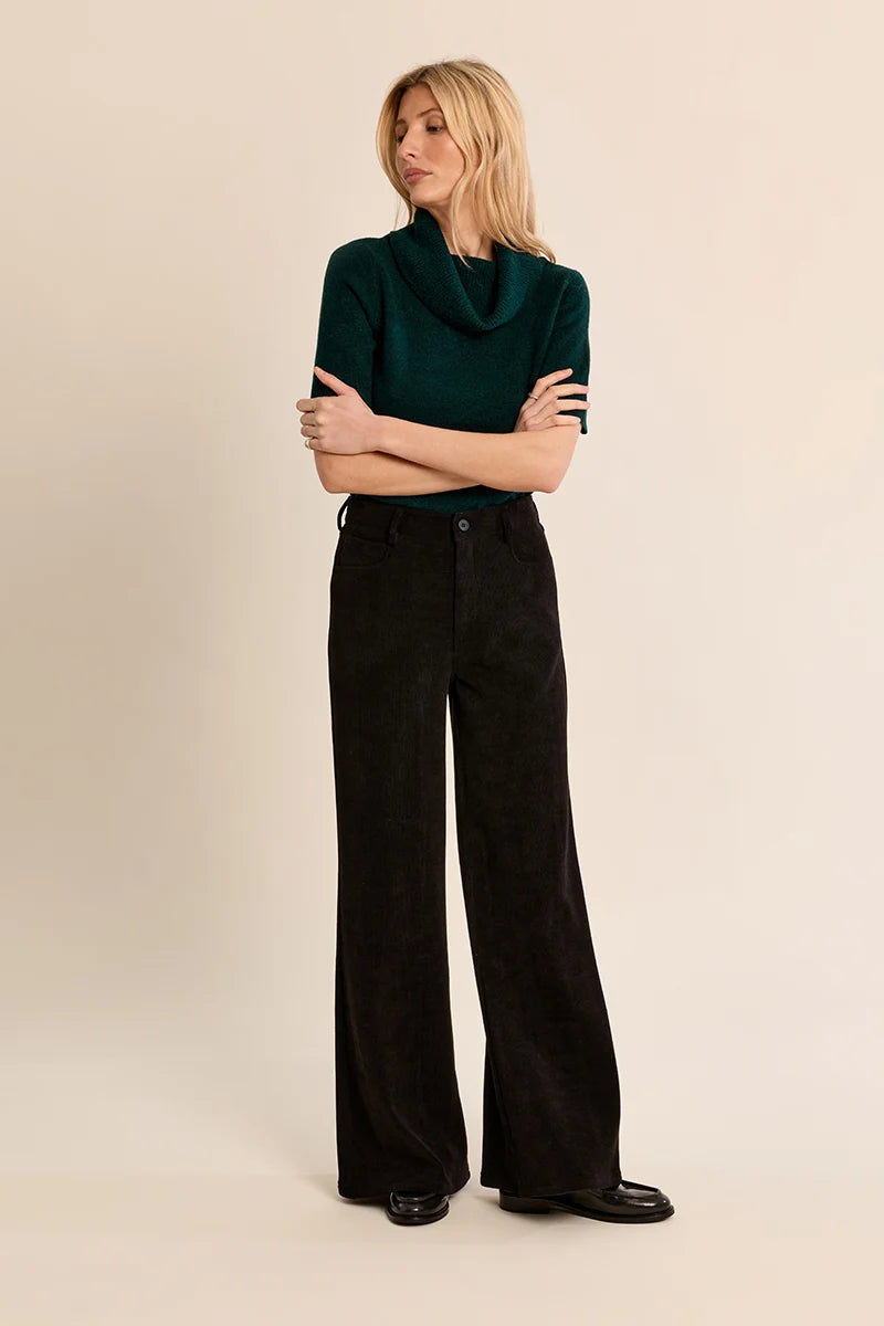 Molly Bracken Corduroy Flared Trousers black 