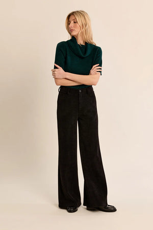 Molly Bracken Corduroy Flared Trousers black 