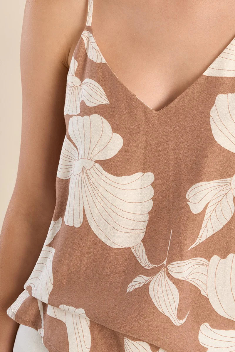 Molly Bracken Printed V-Neck Camisole