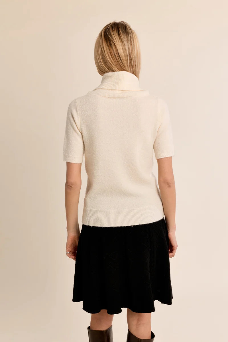 Molly Bracken Cowl Neck Sweater cream