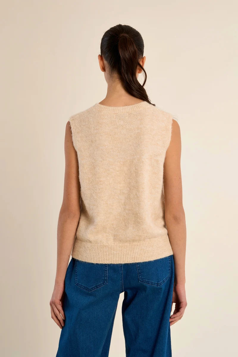 Molly Bracken Ribbed Sweater cream 