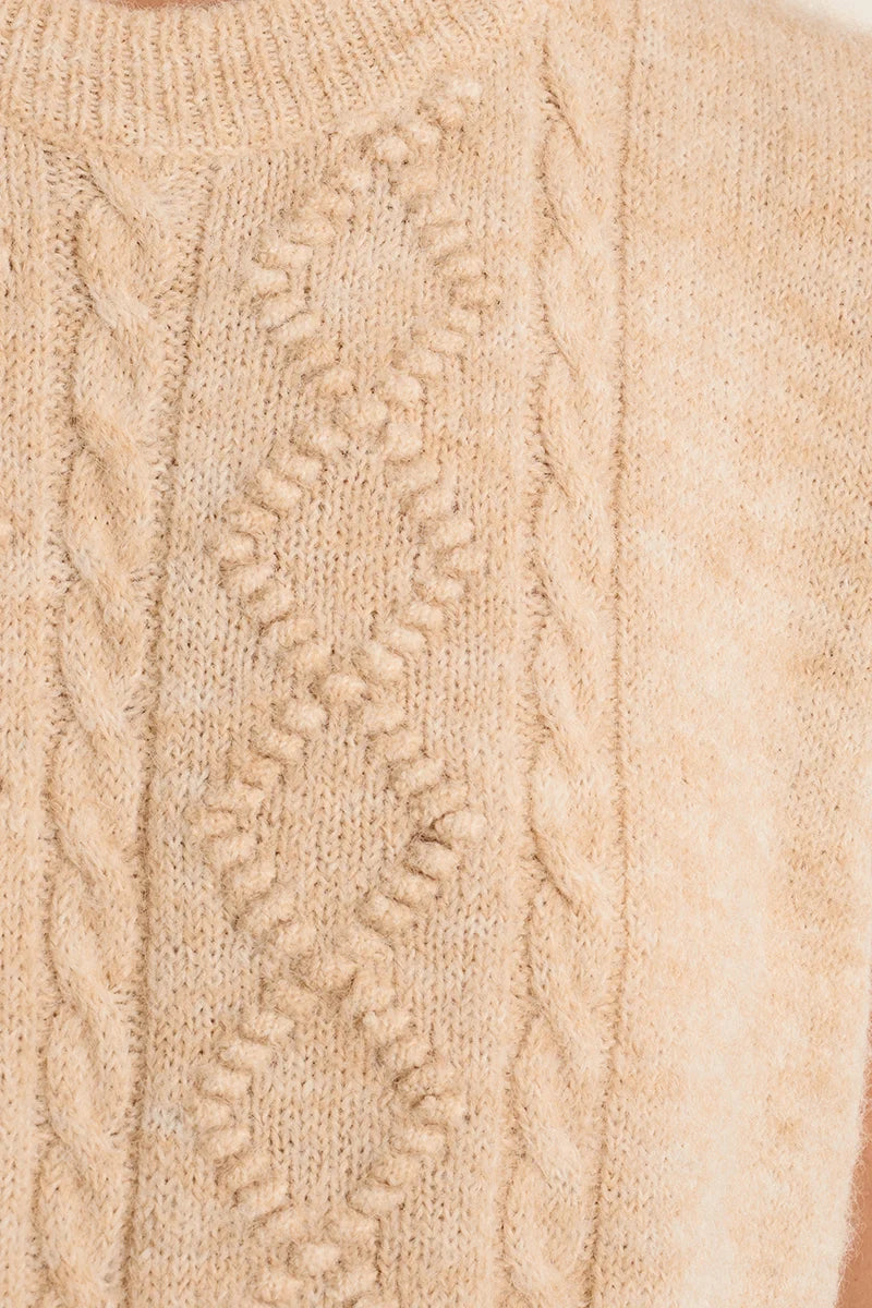 Molly Bracken Ribbed Sweater cream 