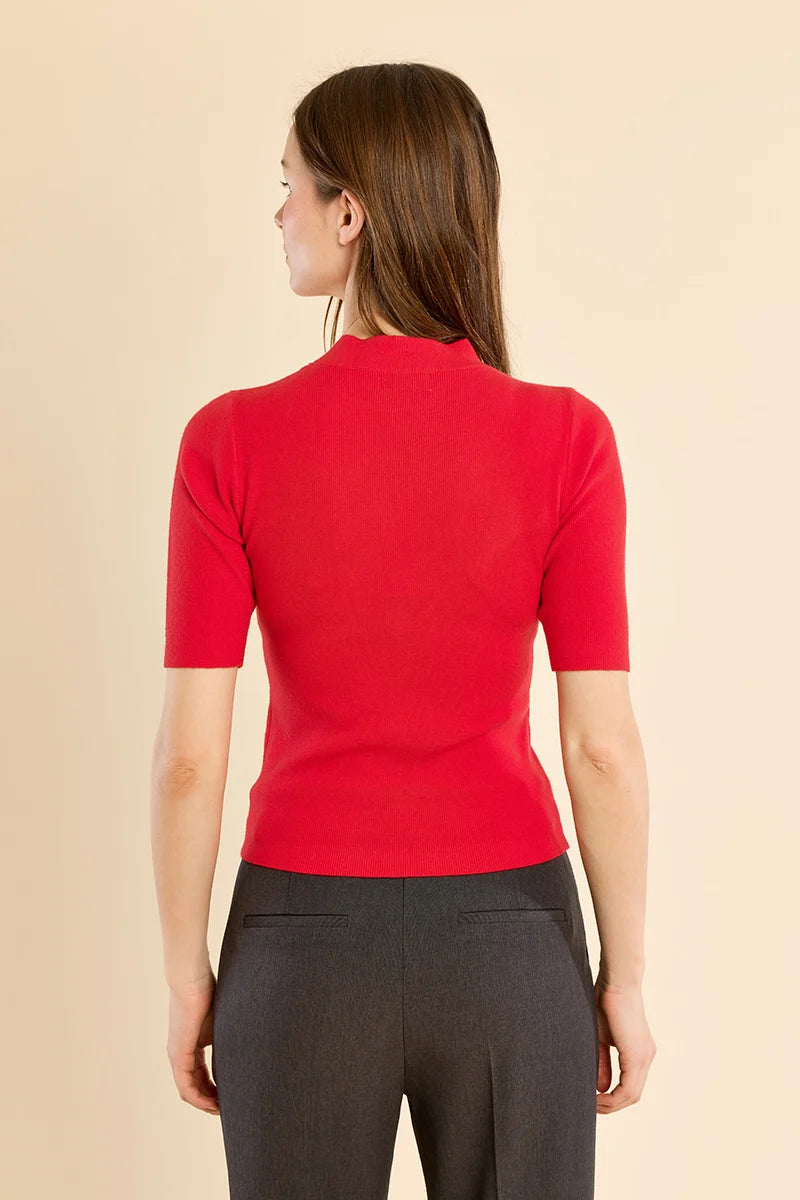 Molly Bracken Turtleneck Sweater red