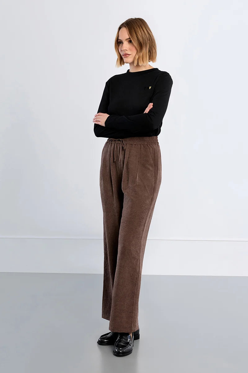 Molly Bracken Wide Leg Pants chocolate