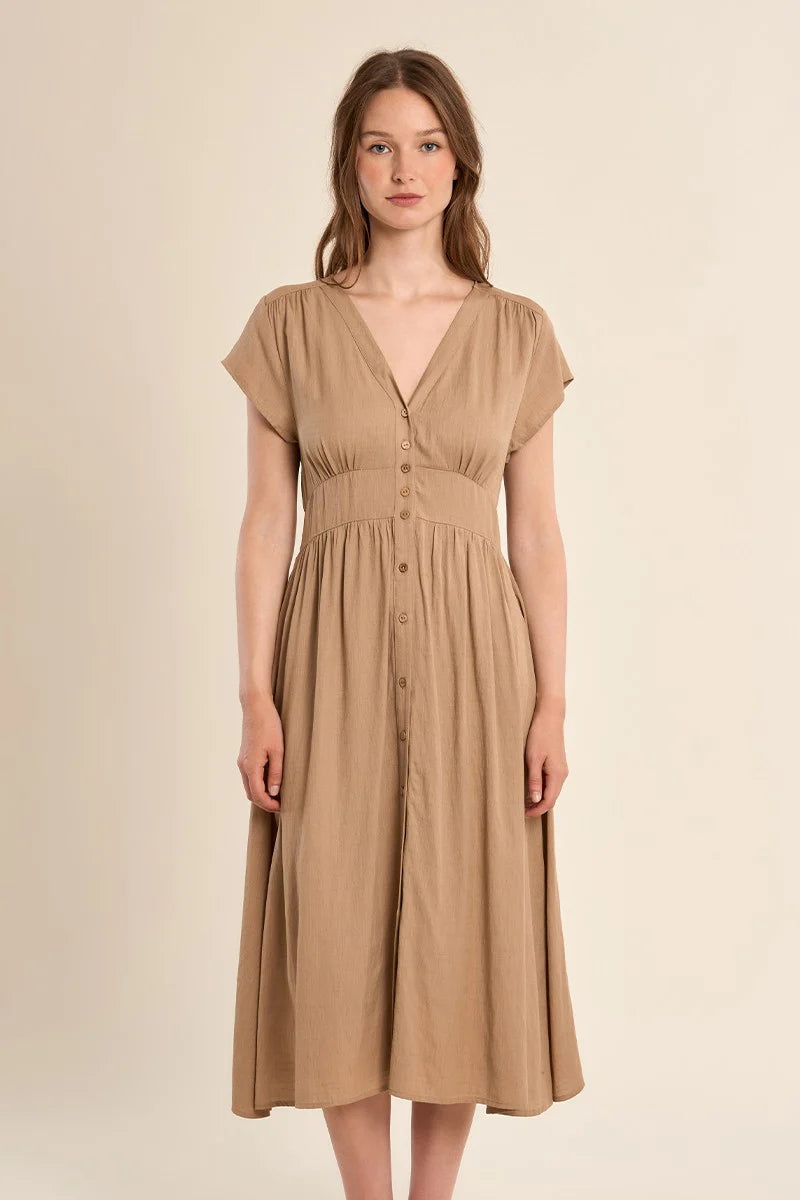 Molly Bracken Woven Midi Dress