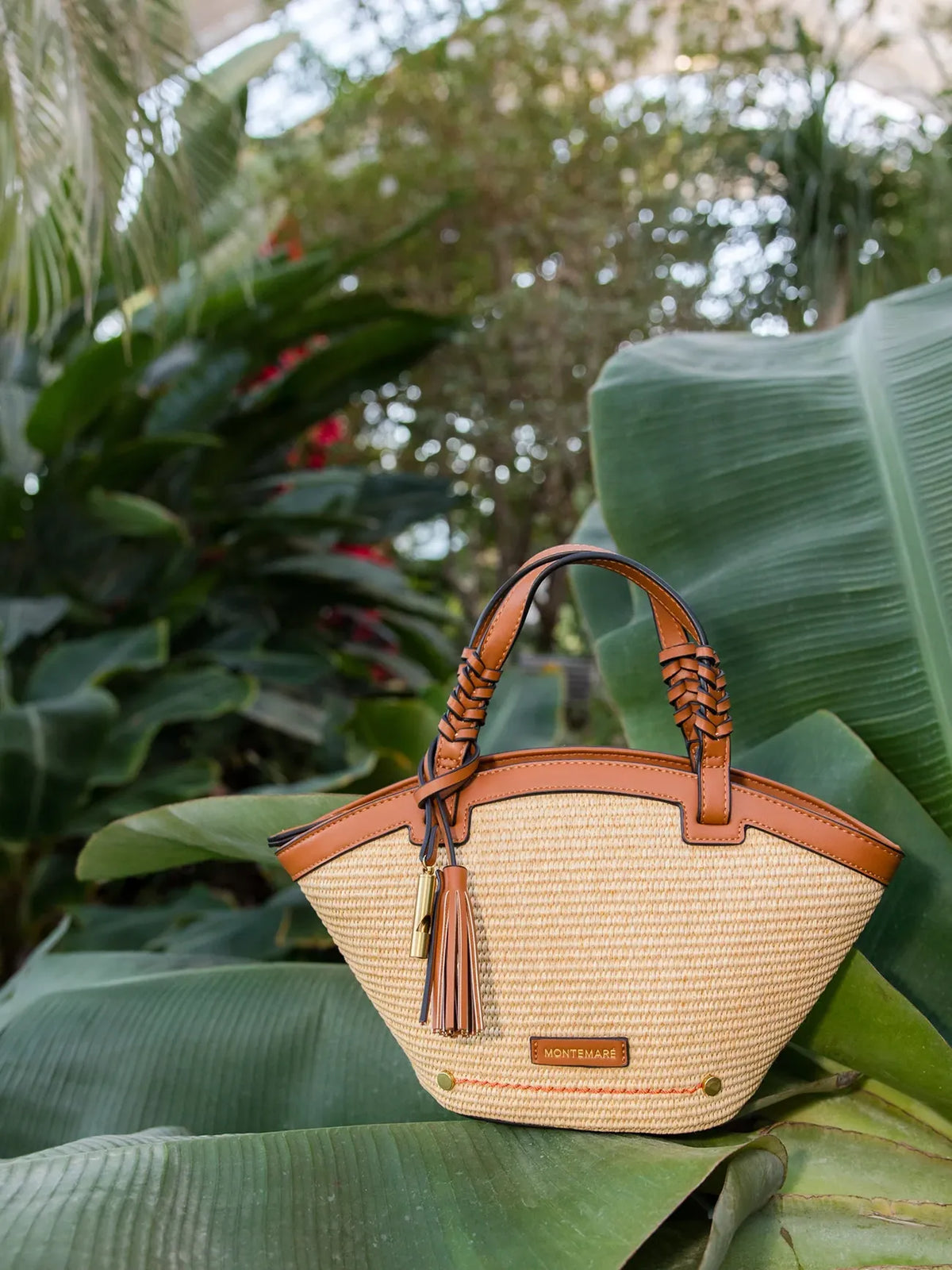 Montemare Palma Crossbody in Cognac Vegan Leather