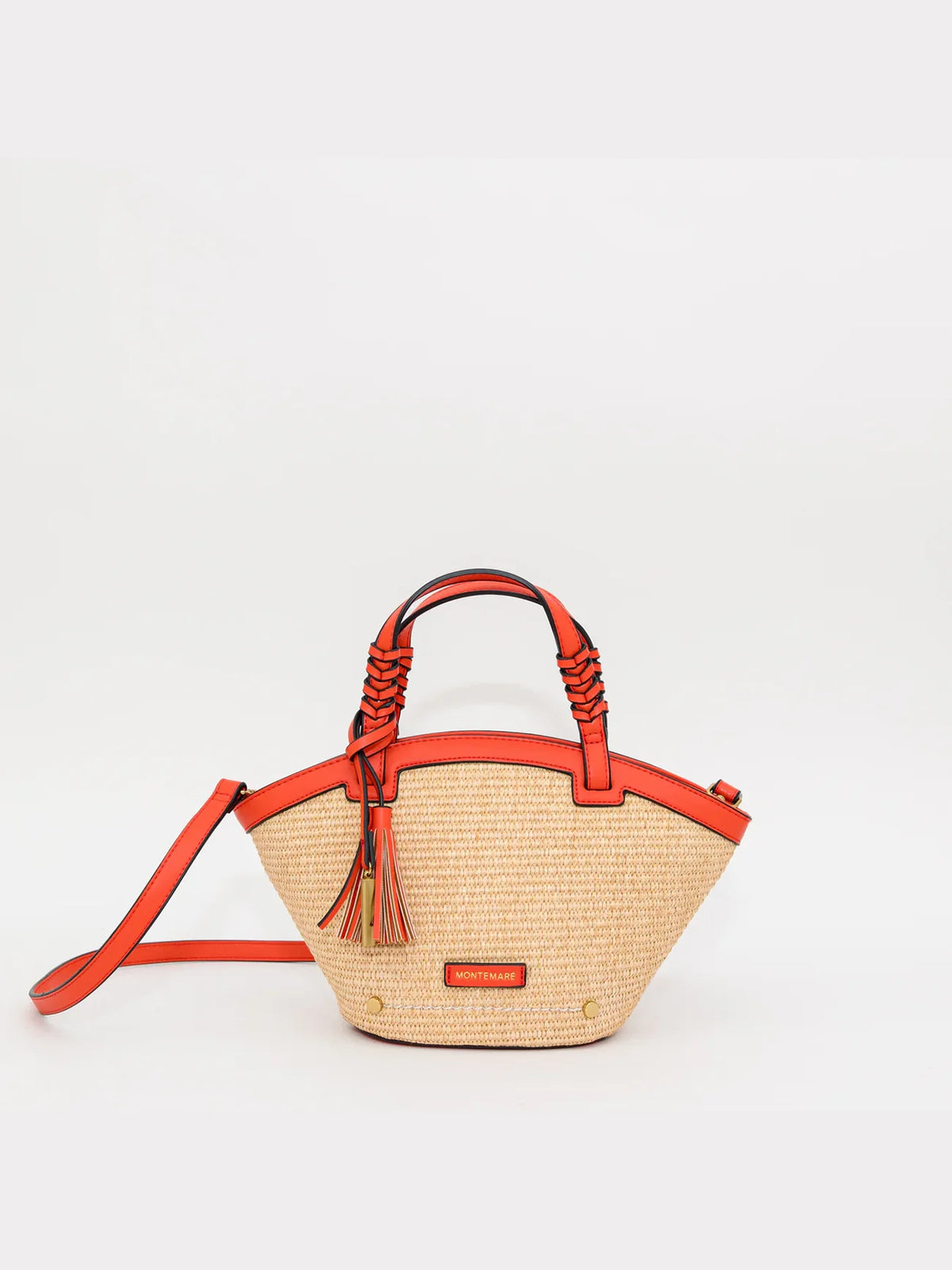 Montemare Palma Crossbody in Orange Vegan Leather