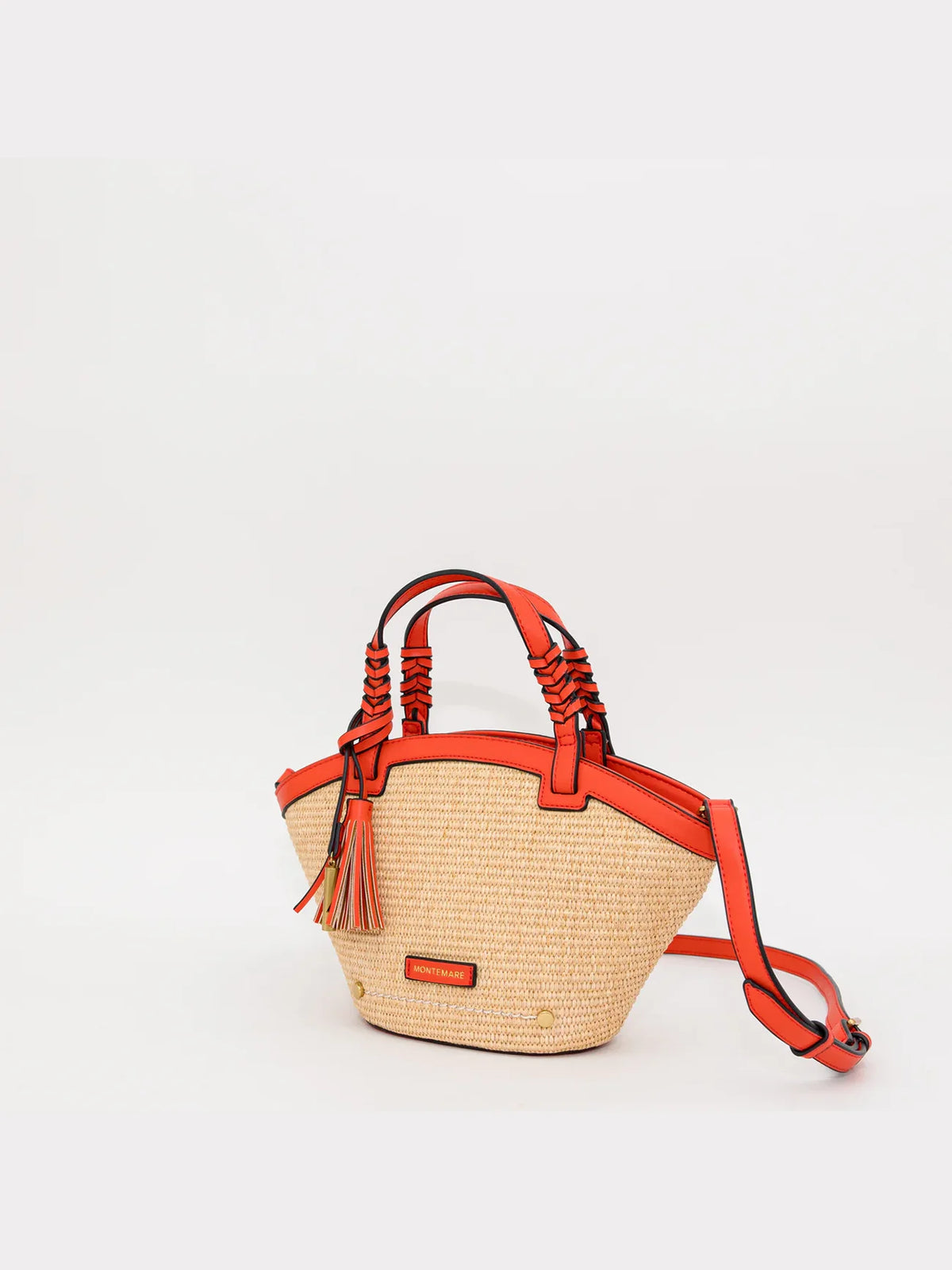 Montemare Palma Crossbody in Orange Vegan Leather