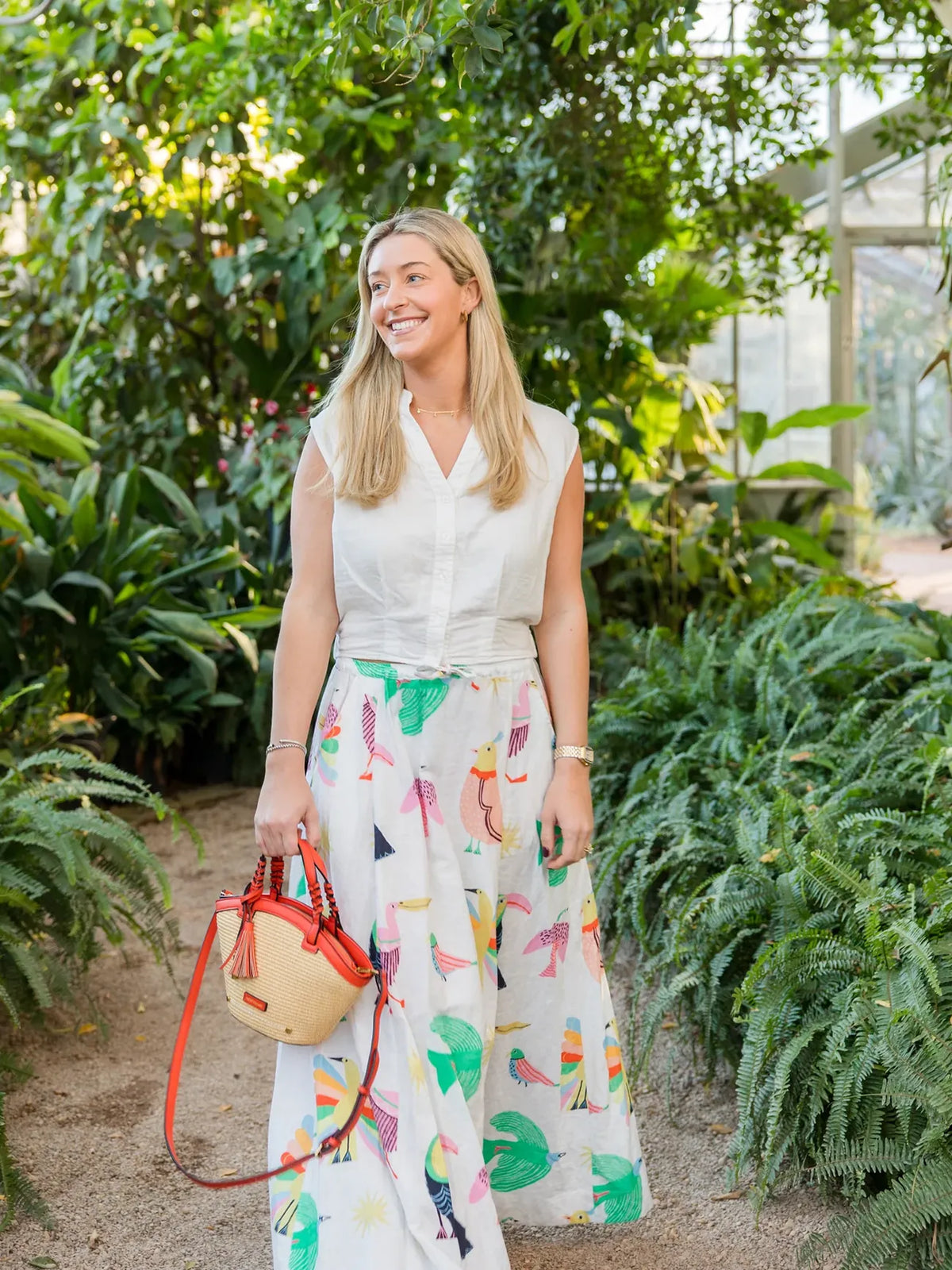 Montemare Palma Crossbody in Orange Vegan Leather