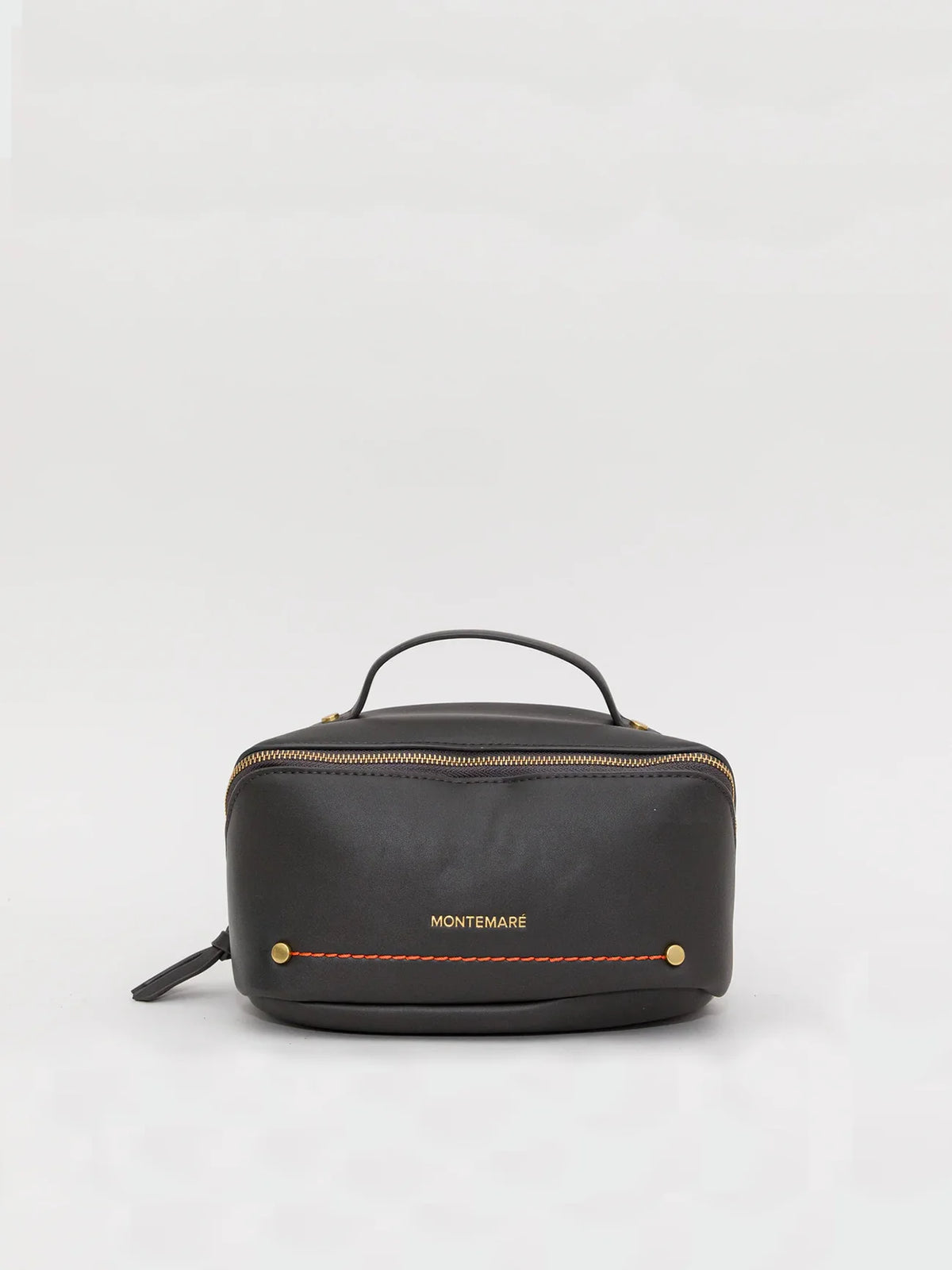 Montemare Roma Foldout Toiletry Case in Slate Vegan Leather