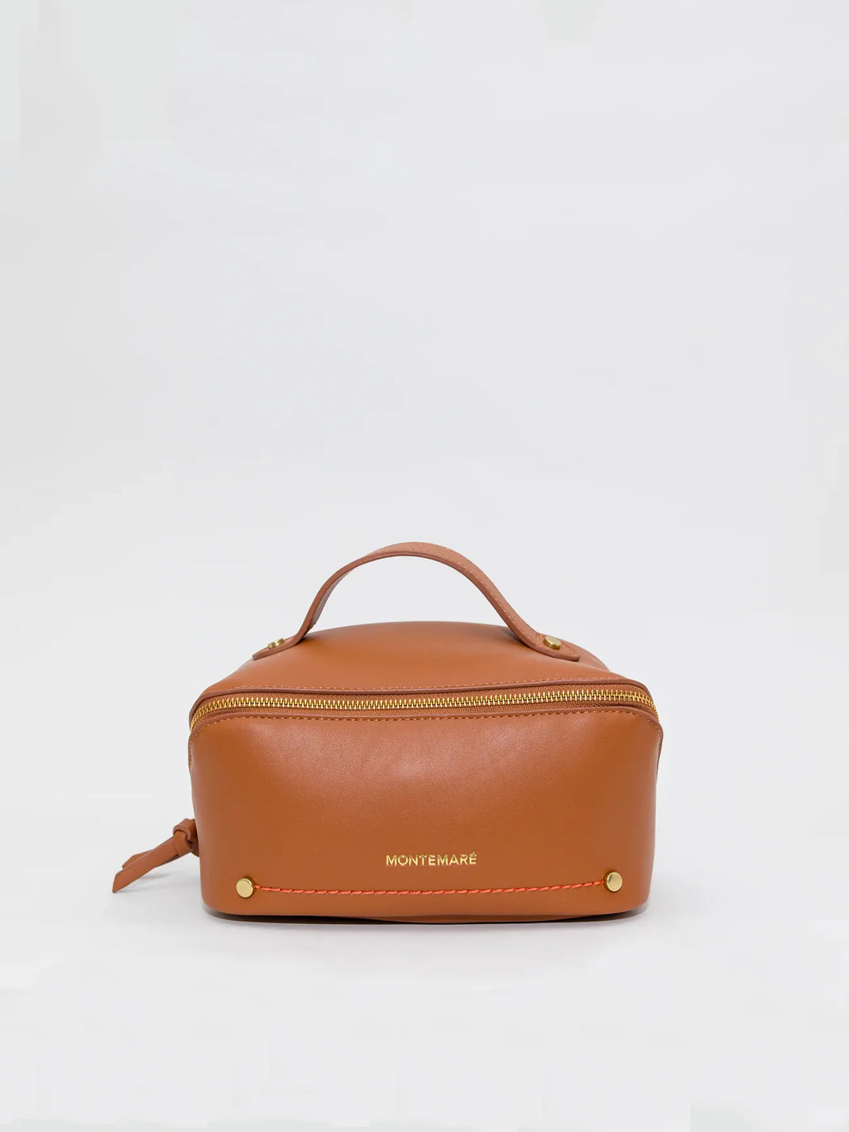 Montemare Roma Foldout Toiletry Case in Cognac Vegan Leather