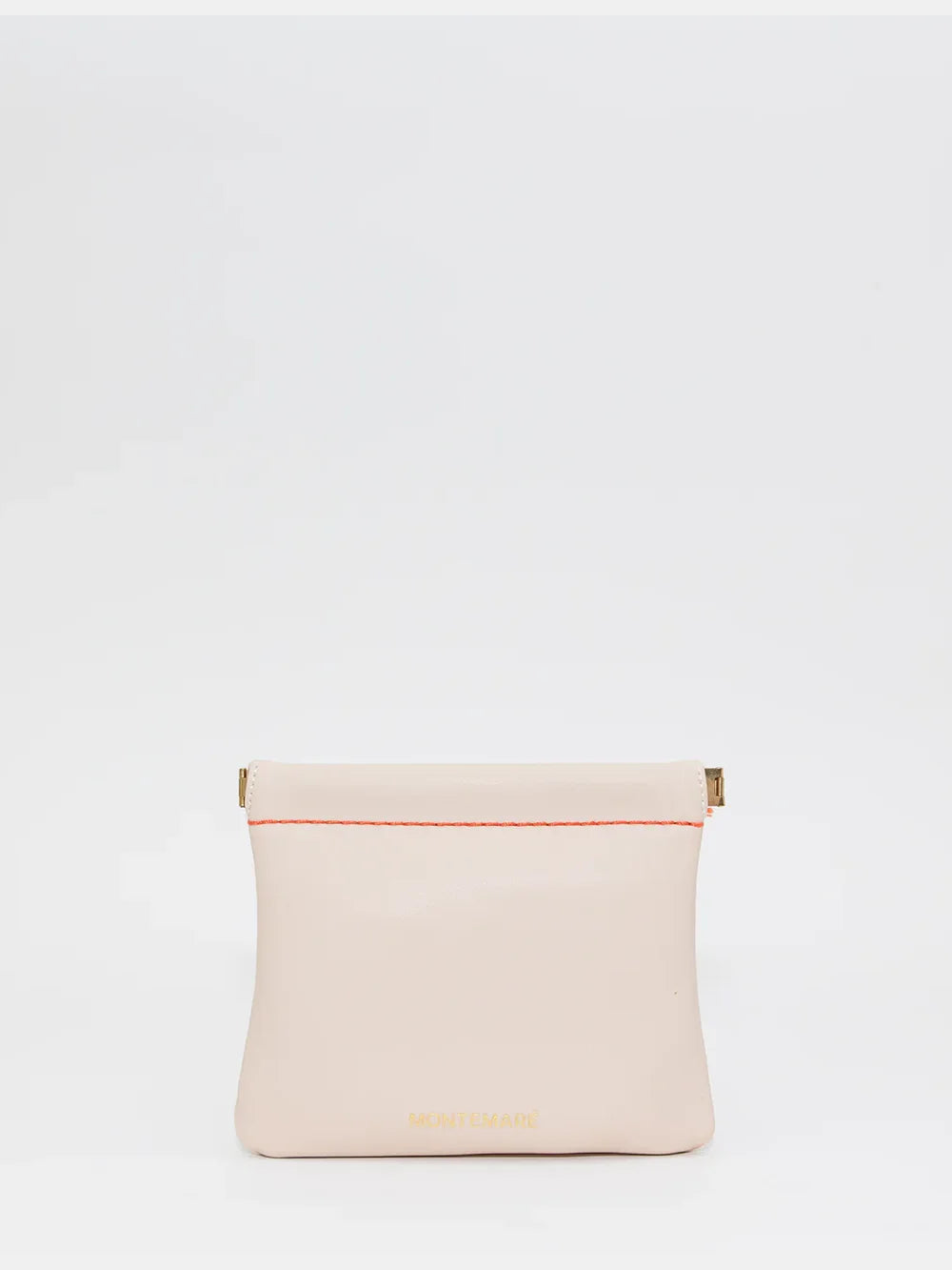 Montemare Roma Square Pouch in Ivory Vegan Leather