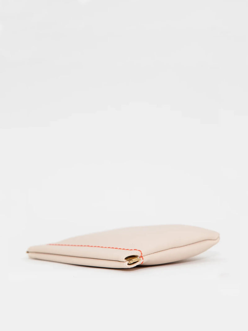 Montemare Roma Square Pouch in Ivory Vegan Leather