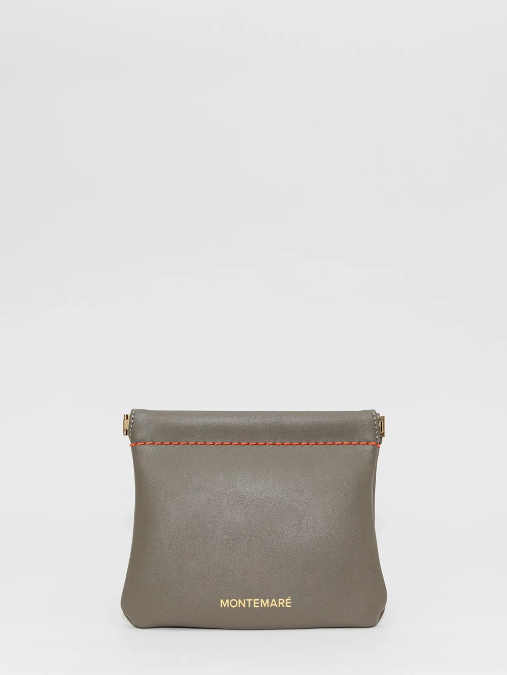 Montemare Roma Square Pouch in Olive Vegan Leather