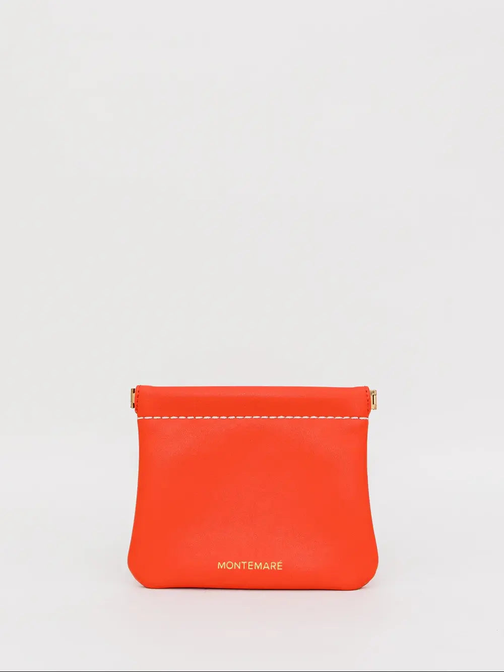 Montemare Roma Square Pouch in Orange Vegan Leather