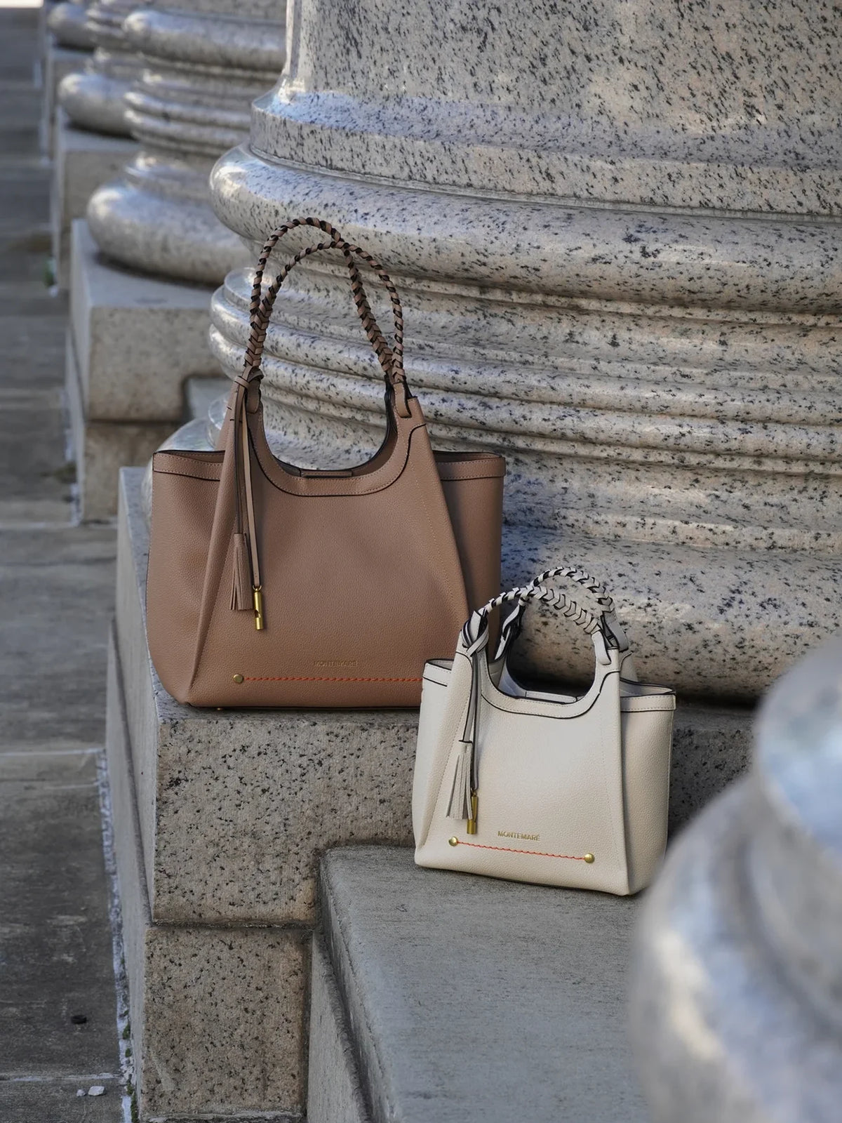 Montemare Sedona Crossbody in Ivory Vegan Leather