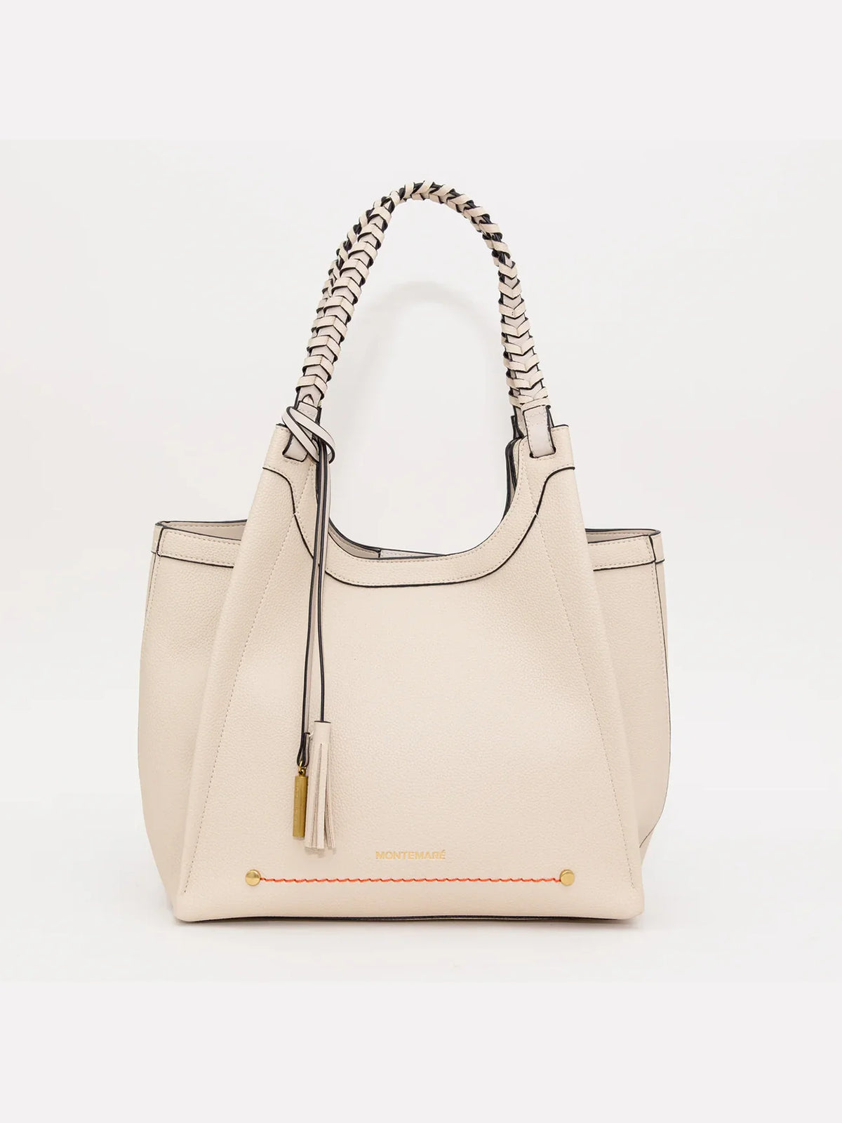 Montemare Sedona Tote in Ivory Vegan Leather