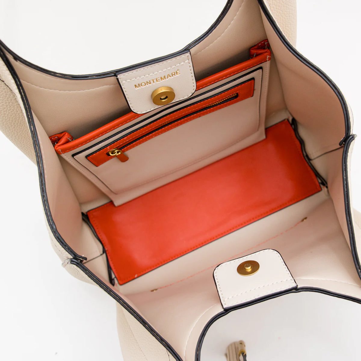 Montemare Sedona Tote in Ivory Vegan Leather