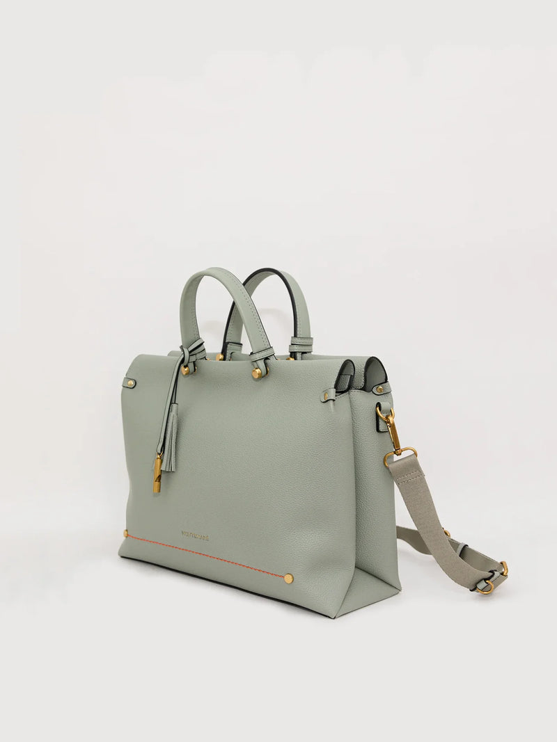 Montemare Vienna Small Carry-On Tote in Blake's Blue Vegan Leather