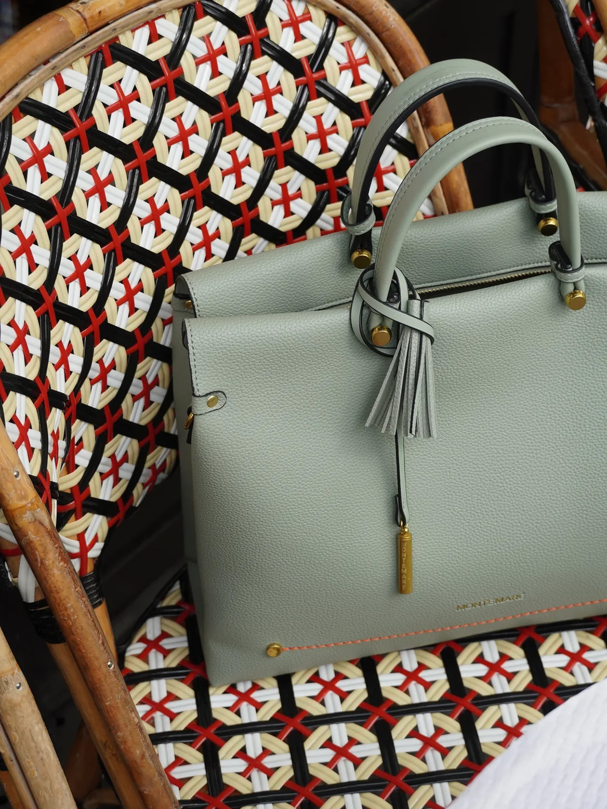 Montemare Vienna Small Carry-On Tote in Blake's Blue Vegan Leather