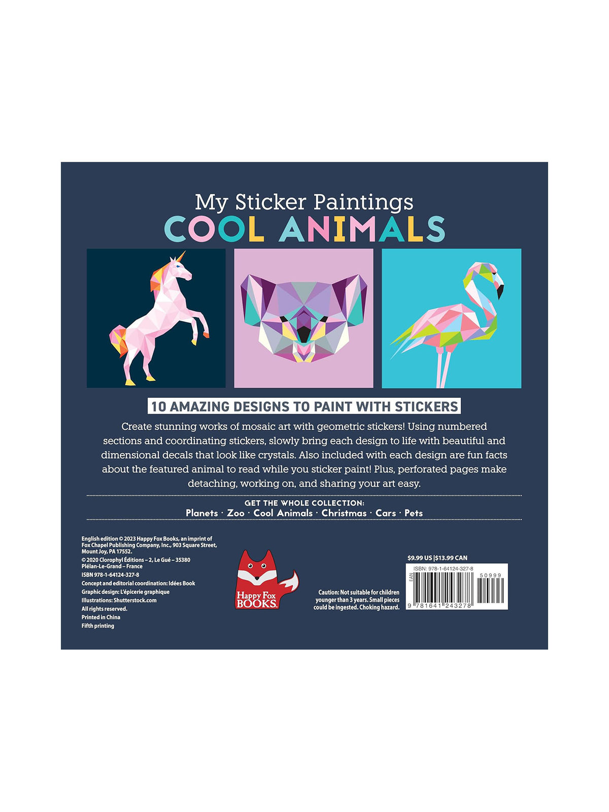 My Sticker Paintings Cool Animals Activity Book for Kids