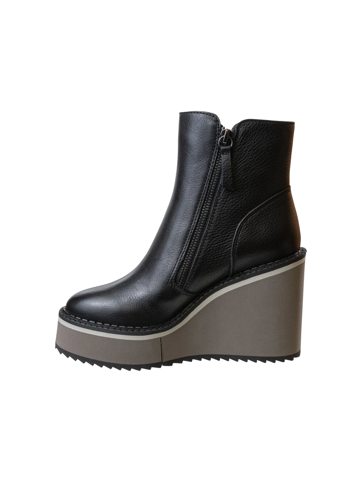 naked feet avail wedge ankle boots in black
