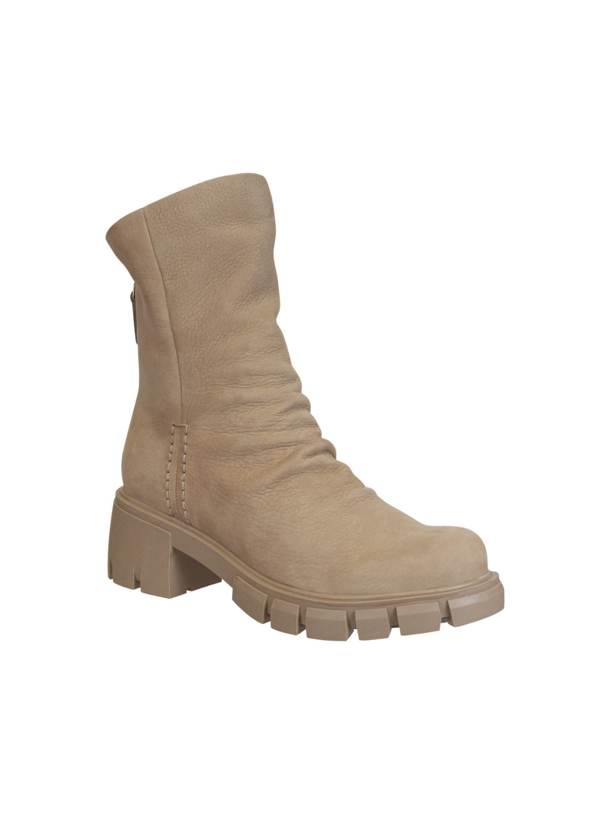 Naked Feet Protocal Slouch Combat Boot Beige