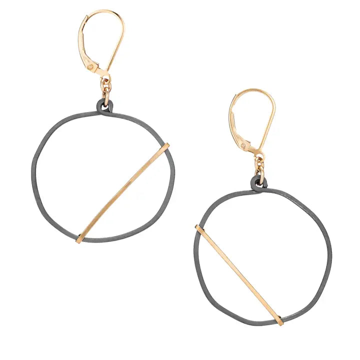 Night Optimist Circle Earrings