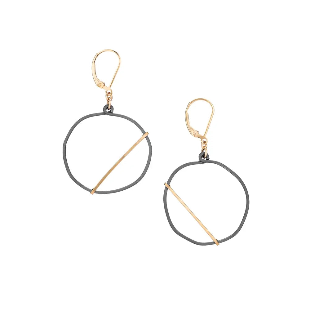 Night Optimist Circle Earrings