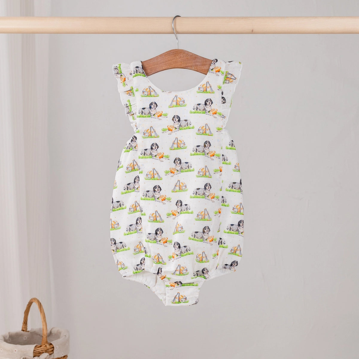 Mascot Mania in Tennessee Organic Muslin Bubble Romper for Babies